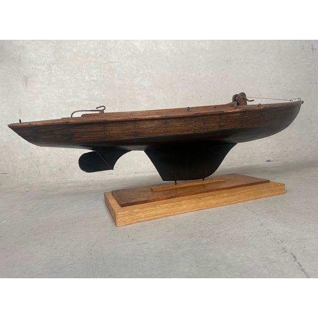 Antique Wooden Yacht, 1920s For Sale - Image 18 of 18