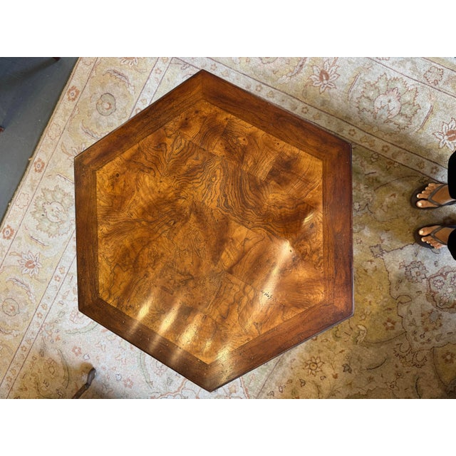 Late 20th Century CTH Sherill Occasional Antique Mahogany Octagon Table For Sale - Image 9 of 9