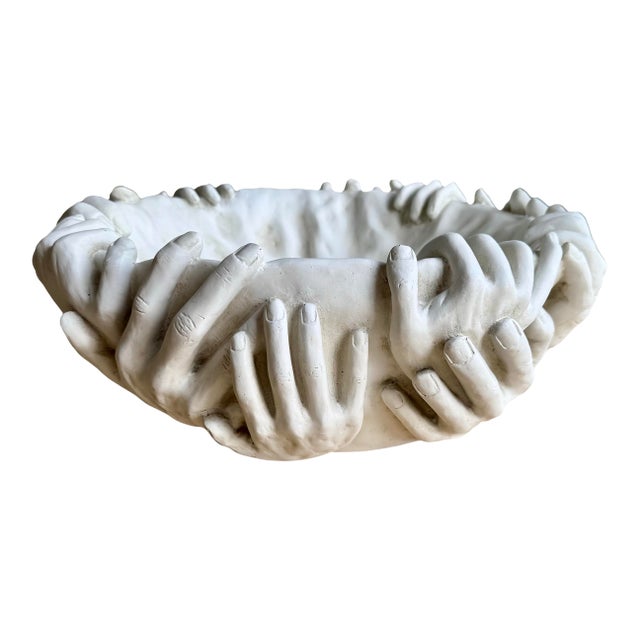 Rare Vintage Perpetual Hands Bowl by TMS (The Museum Store,) 2007, in the Style of Fornasetti For Sale