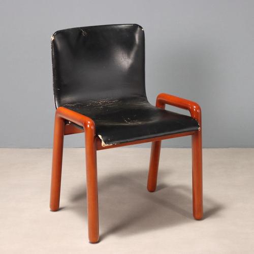 Black Dilos Chair with Leather Seat, 1970s For Sale - Image 8 of 8