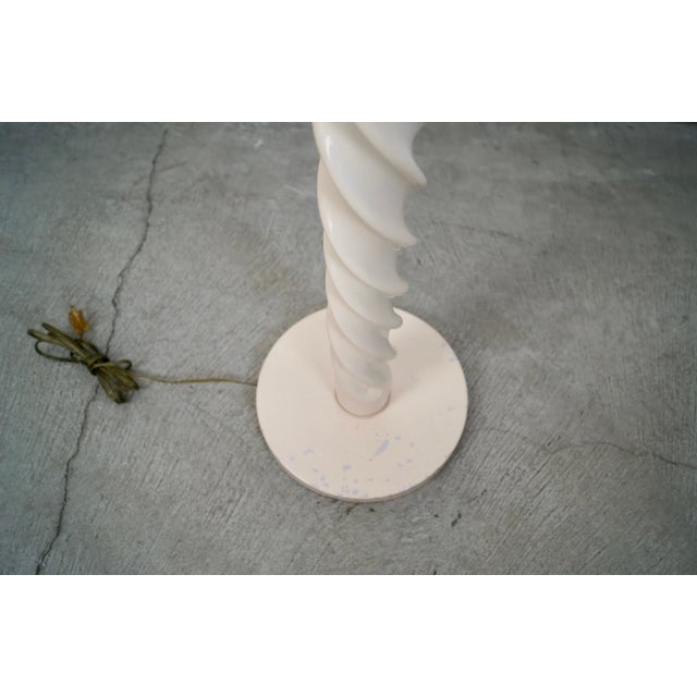 Beige 1970’s Hollywood Regency Barley Twist Metal Floor Lamp For Sale - Image 8 of 12