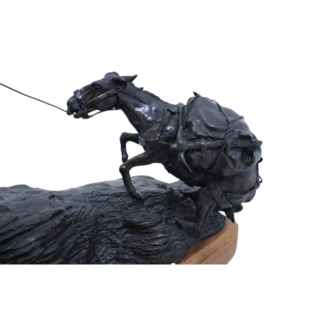 Dan Huber "Fort Assiniboine Trooper" Western Bronze Sculpture For Sale - Image 9 of 11