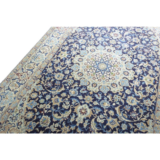Hand-Knotted Nain 9la Oriental Rug For Sale - Image 5 of 13