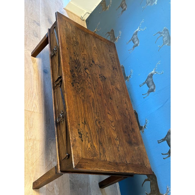 Wood Antique Oak Coffee Table For Sale - Image 7 of 8