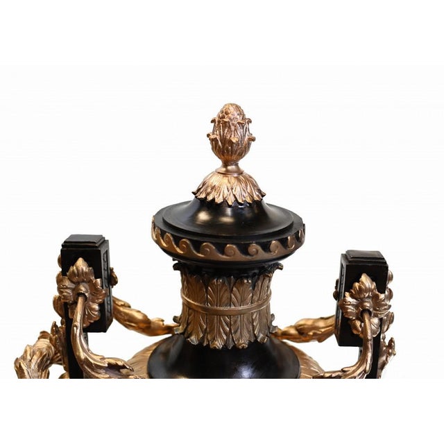 Bronze Classical Urns Grecian Amphora Barbedienne, Set of 2 For Sale - Image 6 of 14