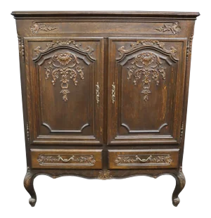 Louis XV Style Carved Oak Linen Chest