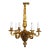 Mid 20th Century Louis XV Style Six-Arm Gilt Bronze Chandelier | French Rococo Lighting For Sale