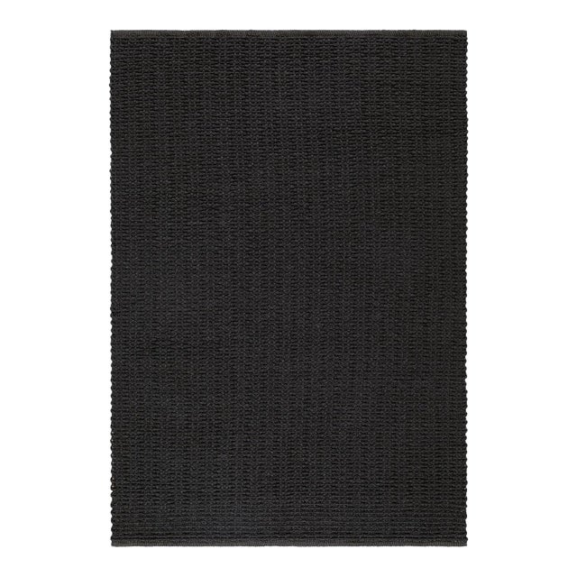 Driftwood Handmade Rug Charcoal 6x9 For Sale