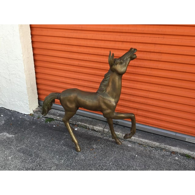 Vintage Bronze Horse Statue For Sale - Image 9 of 10