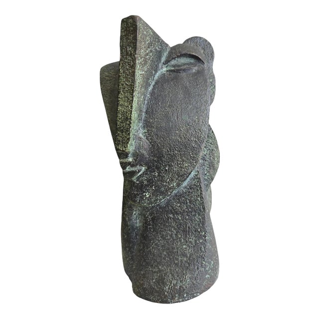 Montserrat Faura, Abstract Bronze Head, 1970, Bronze For Sale