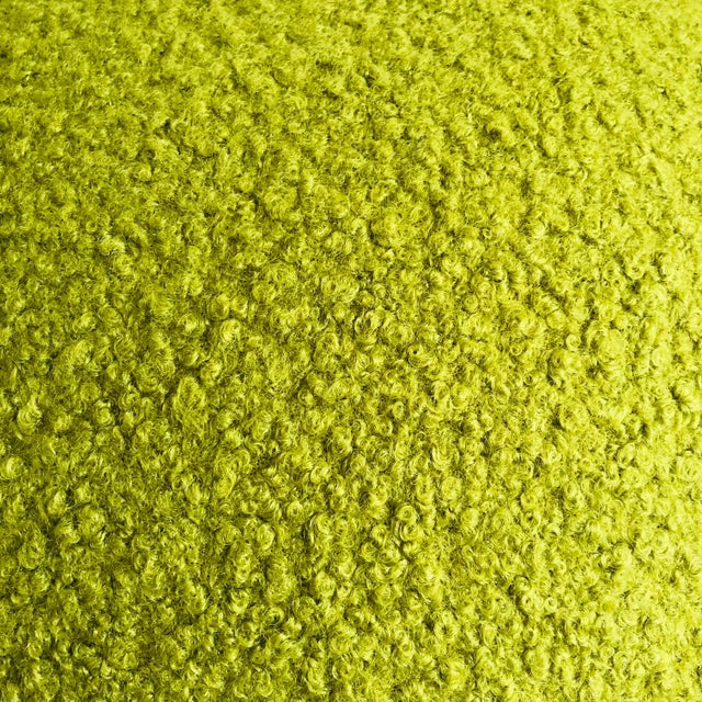 Mushroom Ottoman in Pistachio Boucle For Sale In San Francisco - Image 6 of 12
