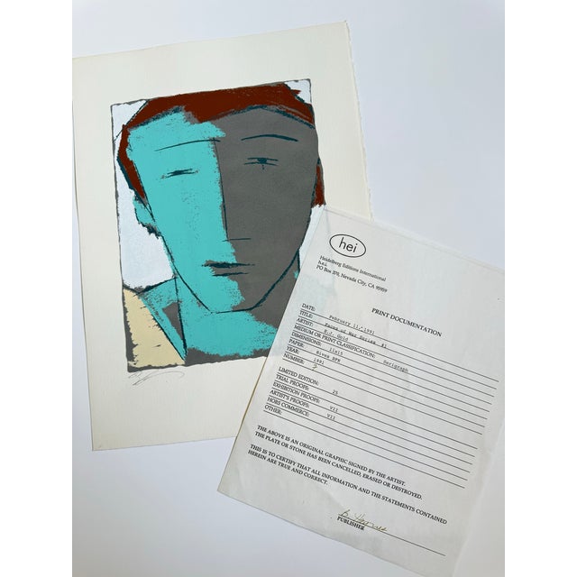 1990s 1991 E. J. Gold Serigraph Print “Faces of War” Series #1 For Sale - Image 5 of 6