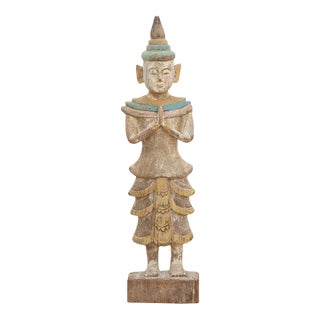 Antique Burmese Standing Nat Spirit Statue For Sale