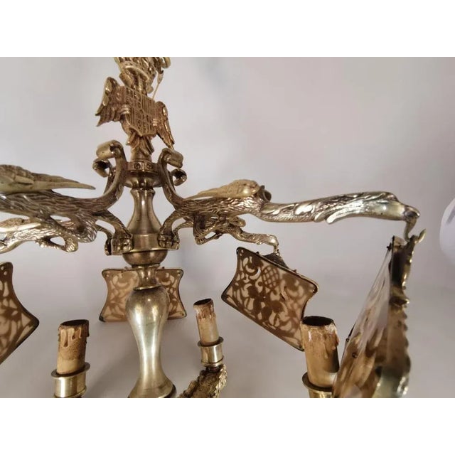 Metal Gilded Bronze Lamp, 19th Century For Sale - Image 7 of 12