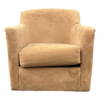 The Dune Plush Swivel Accent Chair For Sale