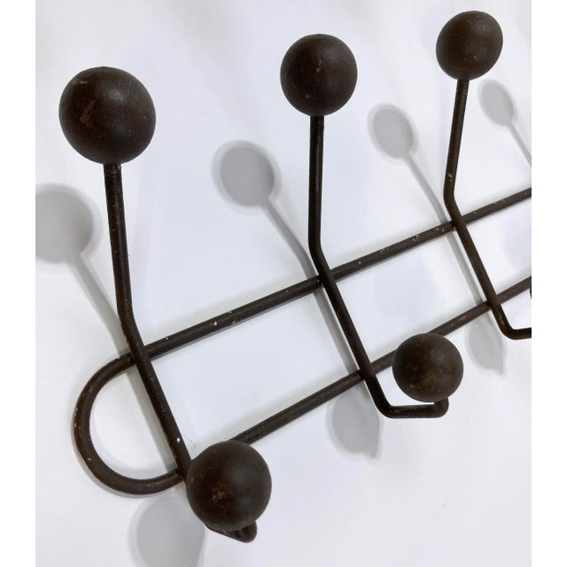 Wood Vintage Iron and Wood Ball Wall Hook For Sale - Image 7 of 7