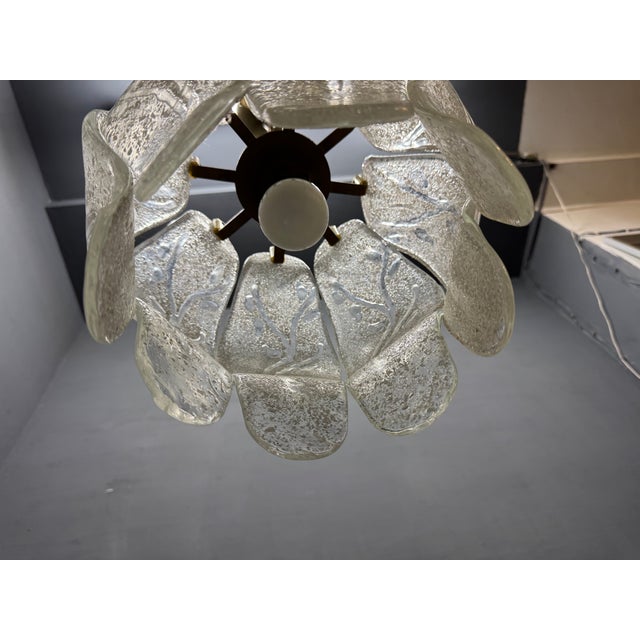 Italian Murano Glass Pendant Light with Sculptural Glass Shade, 1970s For Sale - Image 12 of 13