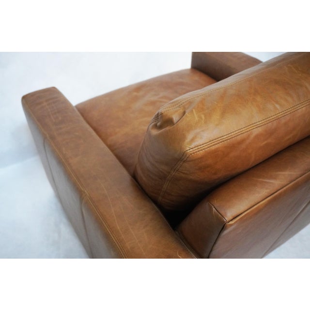 Maxwell Leather Chair by Restoration Hardware For Sale - Image 10 of 17