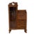 Antique Victorian Art Nouveau Oak Combination Secretary Desk and Curved Glass Bookcase With Ornate Carved Details For Sale