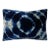 Rousseau Hand Dyed Silk Velvet Pillow, Silver Gray & Indigo Blue Halo Abstract Pattern For Sale