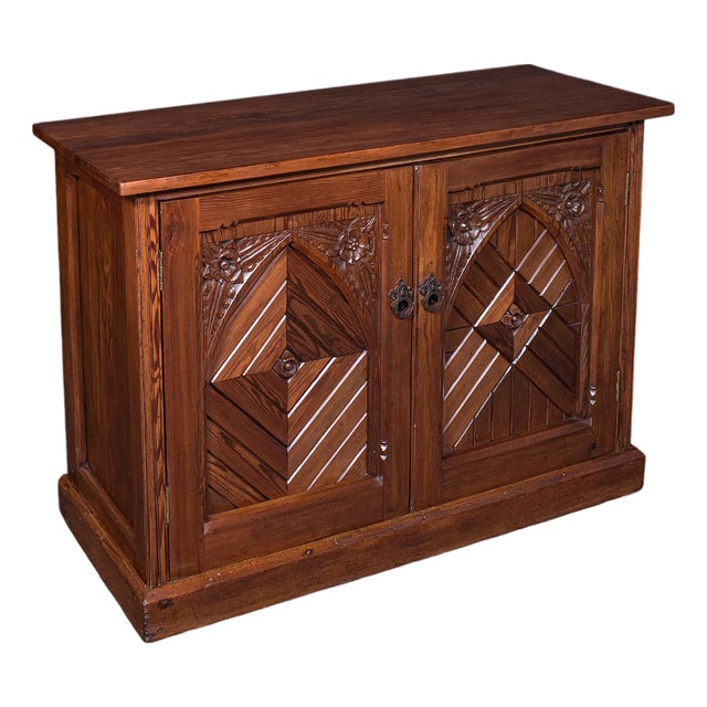 Antique Gothic Revival Cabinet, English, Storage Cupboard, Bookcase, Victorian For Sale