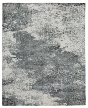 Newport Hand loom Bamboo/Silk Dark Gray/Multi Rug-10'x14"