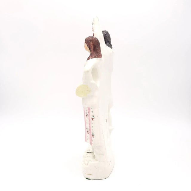 English A Young Couple, English Staffordshire, Circa 1870 For Sale - Image 3 of 9