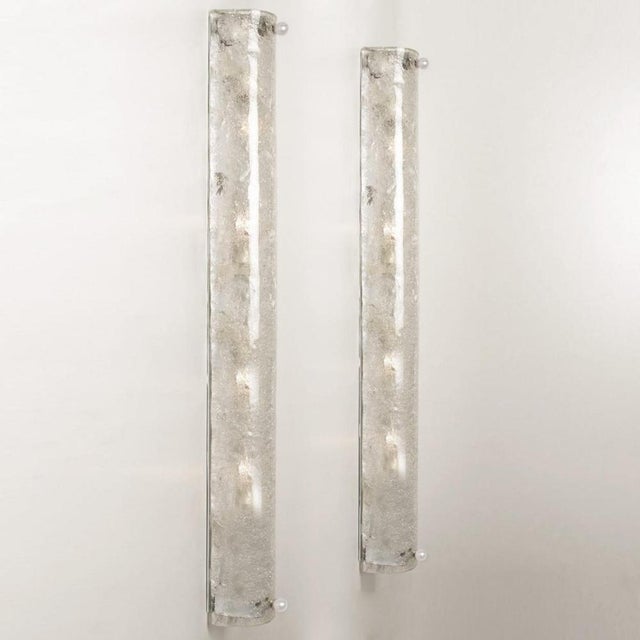 Ice Glass Wall Light Fixture from Hillebrand, Germany, 1960s For Sale - Image 17 of 18