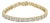 10K Yellow Gold 4.0 Cttw Alternating Baguette & Round Cut Diamond Bezel- & Prong-Set 7" Tennis Bracelet (G-H Color, SI1-SI2 Clarity) For Sale