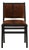 Rustic Modern Chestnut Hide Dining Chair For Sale