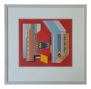 Peder Duke, Composition, 1992, Color Serigraph, Framed