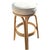 Rattan Double Strand Arched Barstool With Ivory Upholstered Plush Seat, Pair For Sale In Palm Springs - Image 6 of 12