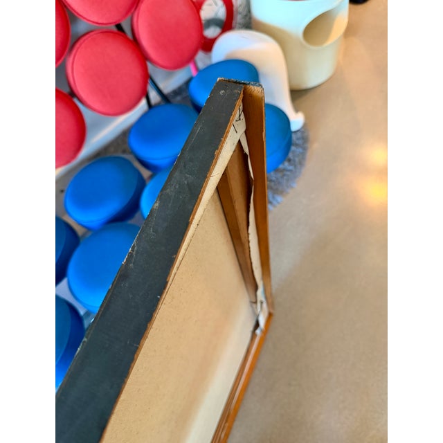 70s Davis Cone Large Space Age Original Painting Signed Framed Canvas Abstract Expressionism For Sale - Image 13 of 15