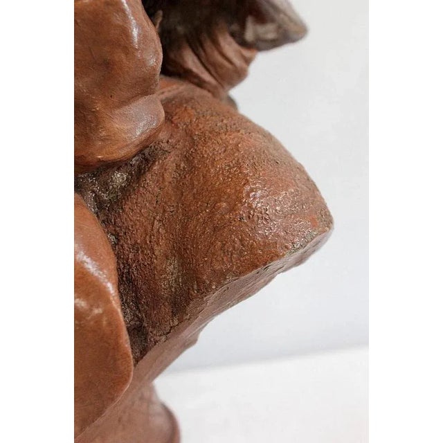 A. Blanc, Terracotta Bust of Woman, 1900s For Sale - Image 10 of 18