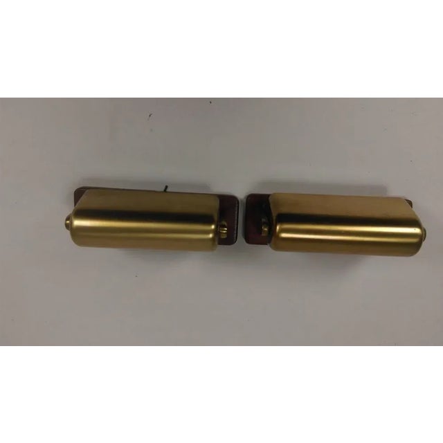 Danish Brass Wall Lamps from Lyfa, 1950s, Set of 2 For Sale - Image 3 of 6