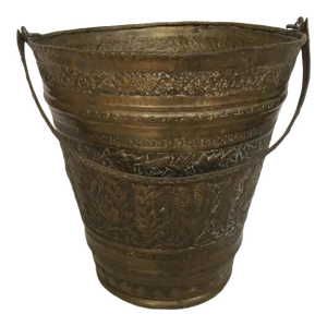 Anglo-Raj Mughal Bronzed Copper Vessel Bucket