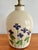 Rustic European 1980s Hand Painted Violets Pottery Lamp For Sale - Image 3 of 8