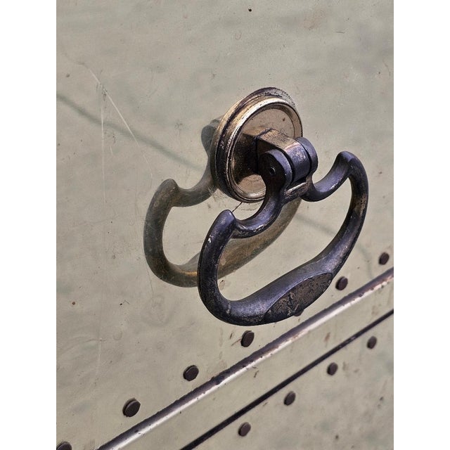 1960s Mid Century Campaign Style Brass Clad Coffee Table Sarreid Style For Sale - Image 12 of 18