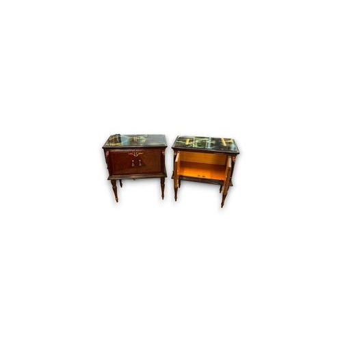 Art Deco Chest of Drawers with Mirror and Nightstands, Italy, 1930s, Set of 3 For Sale - Image 9 of 18