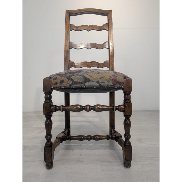 Vintage Oak Chair with High Backrest, 1965 For Sale - Image 6 of 16