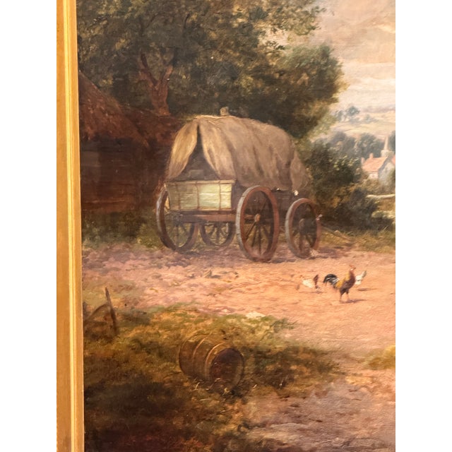 Large Late 19th Century English Oil Landscape Painting For Sale - Image 6 of 9