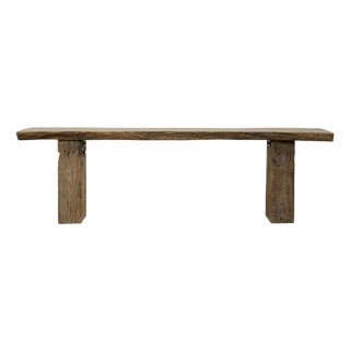 Vintage Console Table - Live Edge Heritage Timber - Natural For Sale