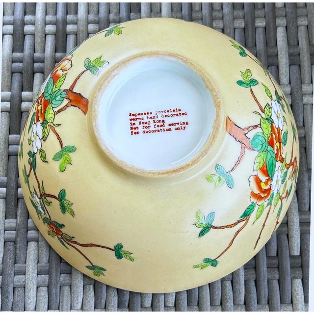 Chinese Hand Painted Apple Blossom Bowl For Sale - Image 9 of 9