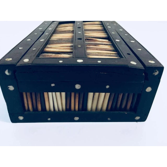 Wood Antique Anglo Indian Box Handcrafted with Porcupine Quills For Sale - Image 7 of 13