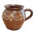 Antique French Terracotta Pot With Hand-Painted Swag Design For Sale
