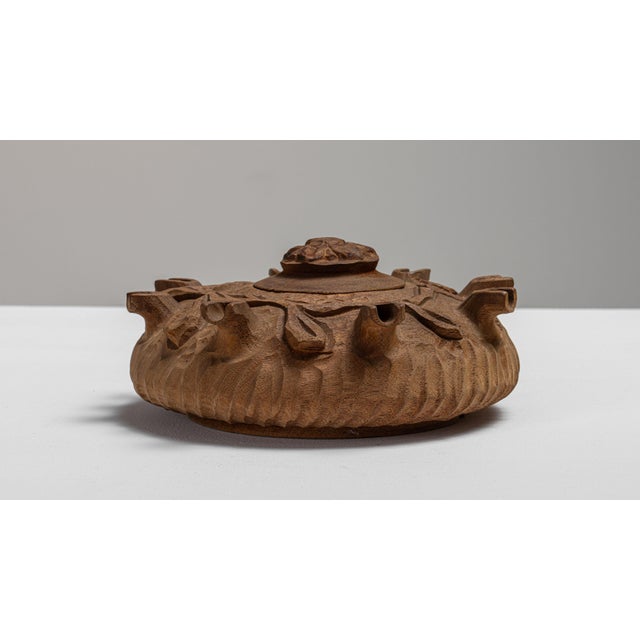 Mid 20th Century Italy Brown Terracotta Lidded Jar For Sale - Image 9 of 15