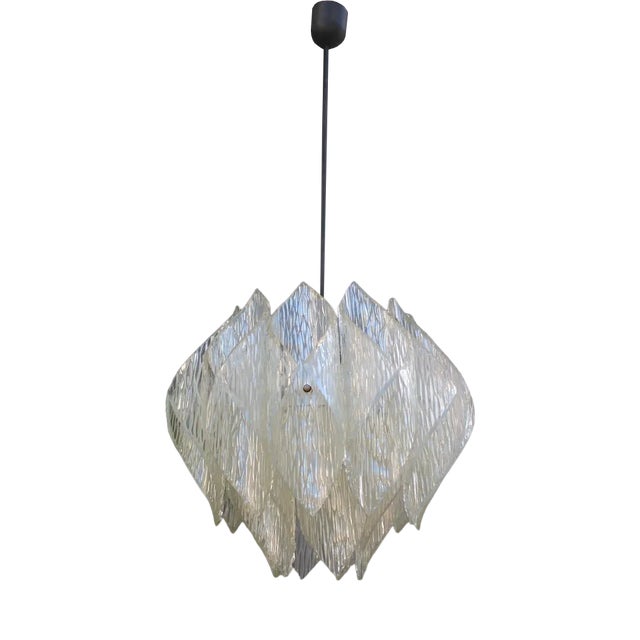 Italian Acrylic Glass Ceiling Light, 1970s For Sale