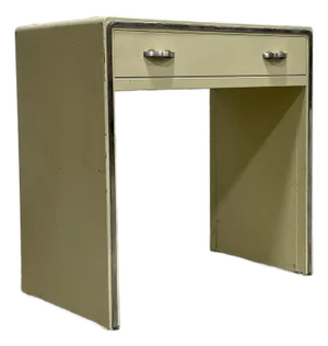 Mid Century + Art Deco Metal Desk / Console by Simmons Furniture Co., C. 1950s