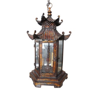 Pagoda Style Light Fixture For Sale