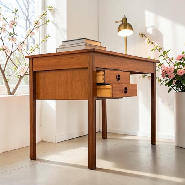 Small Danish Teak Writing Desk, 1950s For Sale - Image 5 of 18